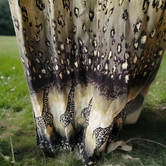 Vintage Safari Boho Set 🦒 Karin Stevens NWT Size 14 Two Piece Maxi Skirt +... - Picture 3 of 10